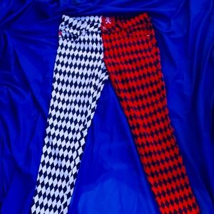 Royal Bones By Tripp Harlequin Style Skinny Jeans